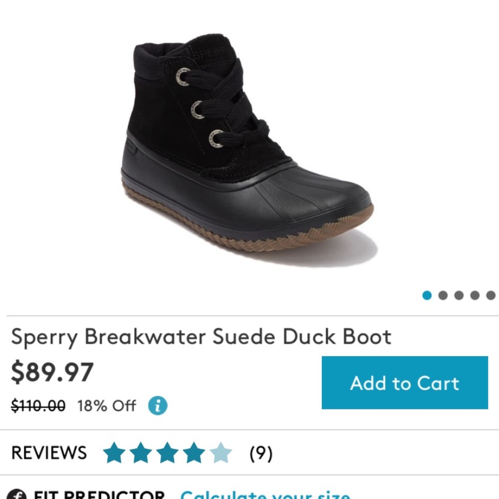 Sperry duck boot woman’s size 6